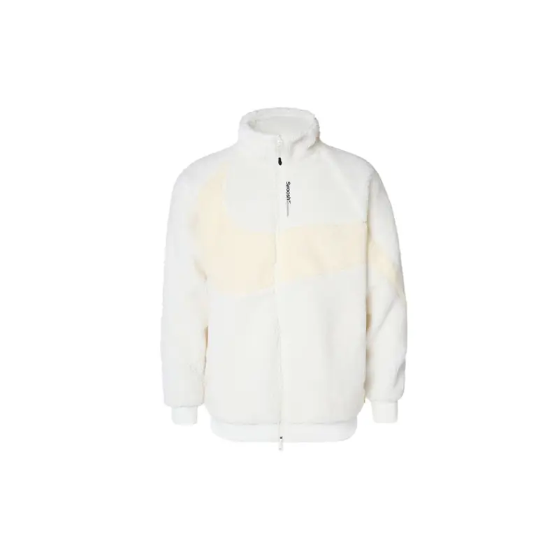 Giacca da Uomo Nike Monocolore con Stampa Logo, Foderata in Pile Caldo, Reversibile, con Collo Alto, Giacche Bianco FB1910-133 XXL