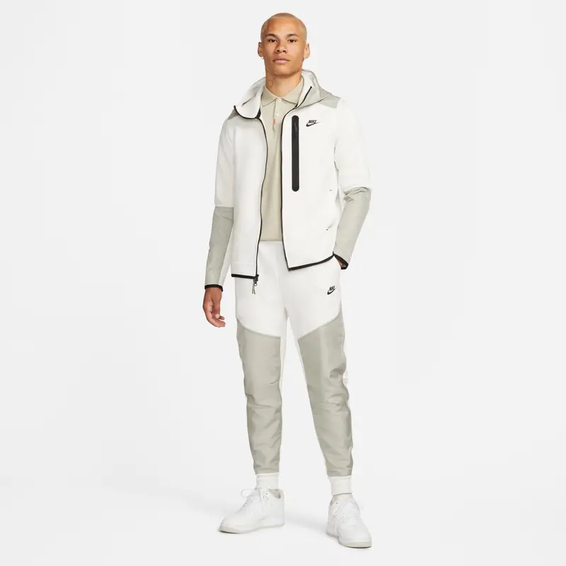 Giacca della tuta con zip intera in Nike Tech Overlay Blanc
