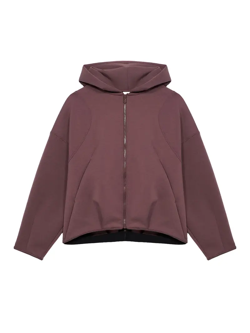 Giacca di felpa sportiva castano