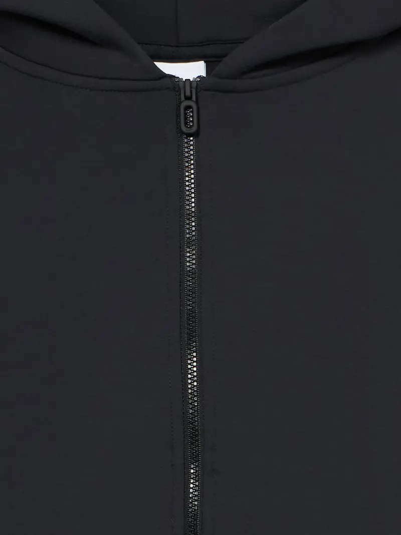 Giacca di felpa sportiva nero miniatura 3