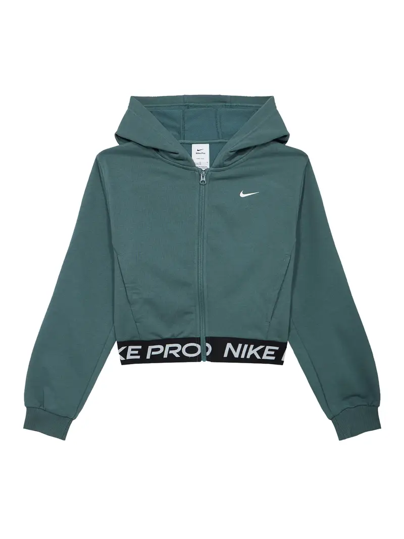 Nike Giacca di felpa sportiva verde scuro, nero e bianco