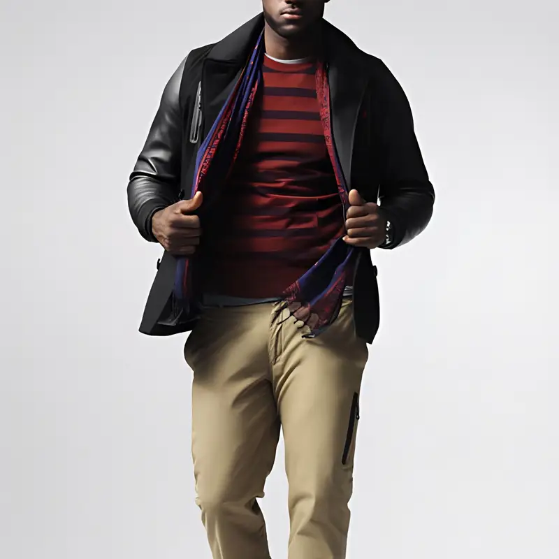 Giacca Doppiopetto Color Block Nike Uomo Giacche Nero 507703-010 L miniatura 3