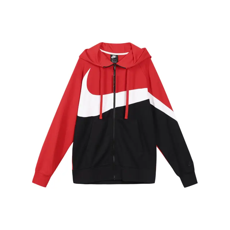 Giacca Felpa con Cappuccio e Zip Nike Big Swoosh Uomo Capispalla Rosso AR3085-657 S