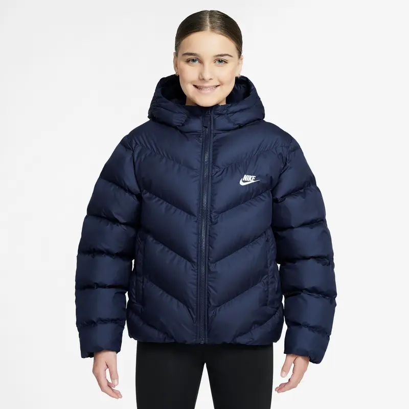 Giacca imbottita ampia per ragazza Nike All Day Play Therma-FIT Bleu