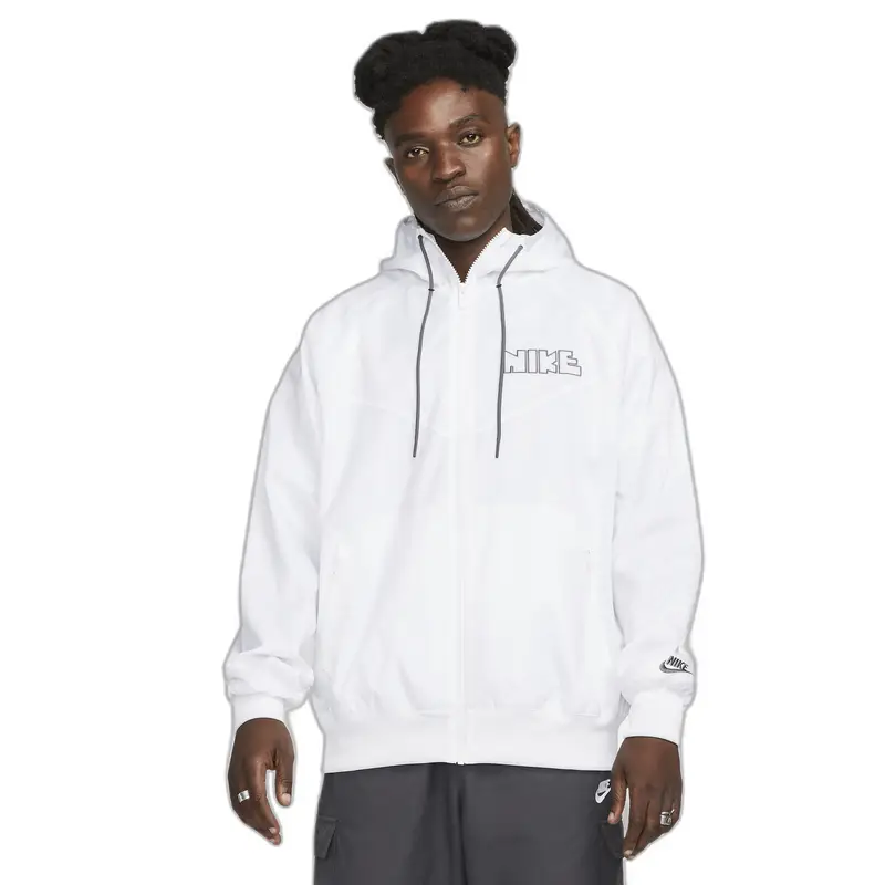 Giacca impermeabile con fodera in tessuto Nike Windrunner GX Blanc