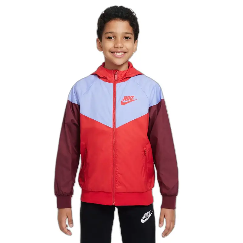 Giacca impermeabile per bambini Nike Sportswear Windrunner Rouge