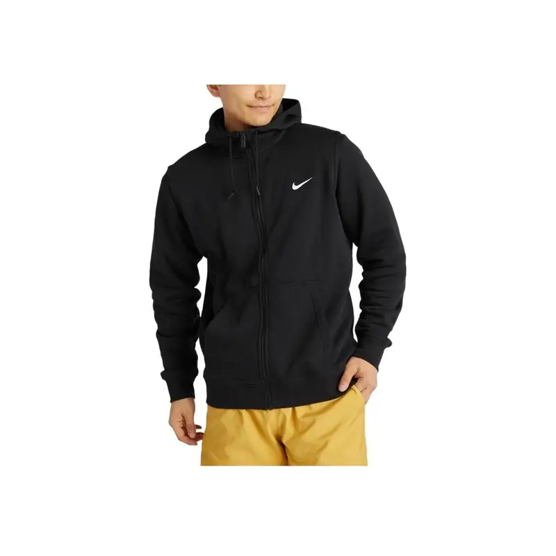 Giacca in Pile con Cappuccio e Coulisse con Logo Stampato Nike Uomo Giacca Nera 623451-010 XXL miniatura 2