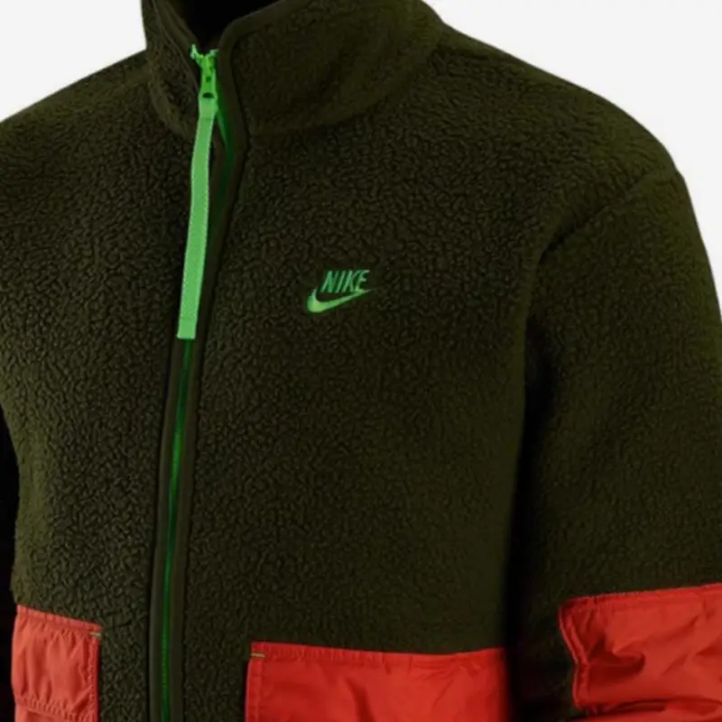 Giacca in Pile con Zip e Logo Ricamato Uomo Capispalla Verde Ruido DV8183-326 S miniatura 2