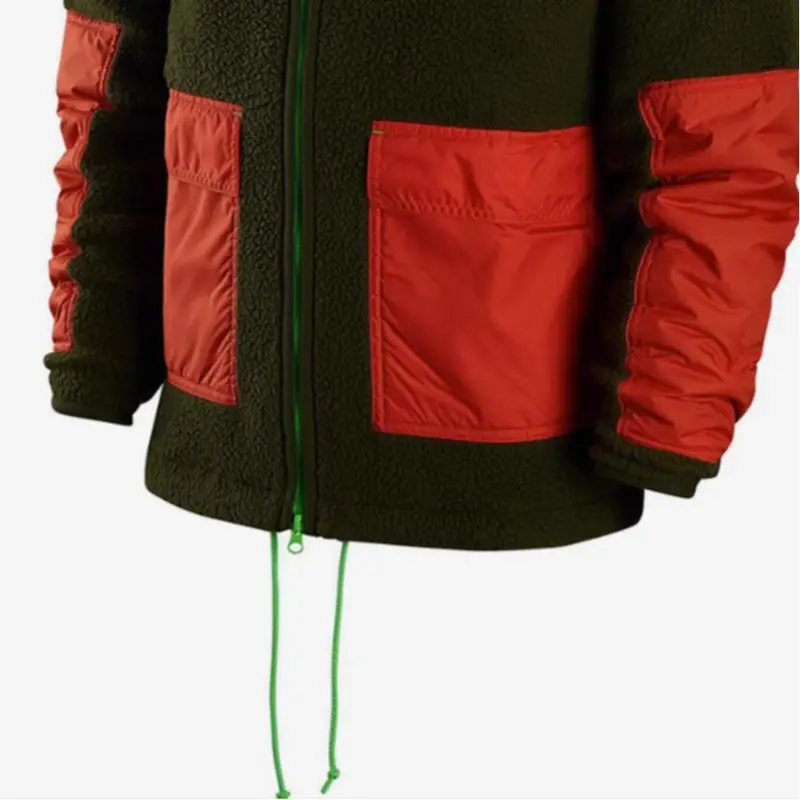 Giacca in Pile con Zip e Logo Ricamato Uomo Capispalla Verde Ruido DV8183-326 S miniatura 3