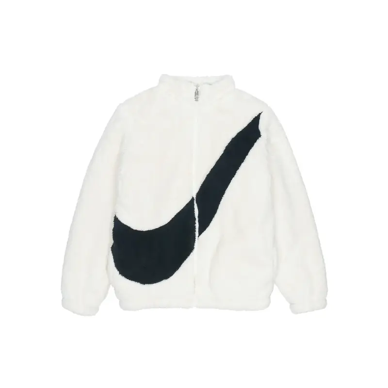 Giacca in Pile Corallo Nike Color Block con Logo e Collo Alto Giacca per Bambini Bianco DV0303-133 XL