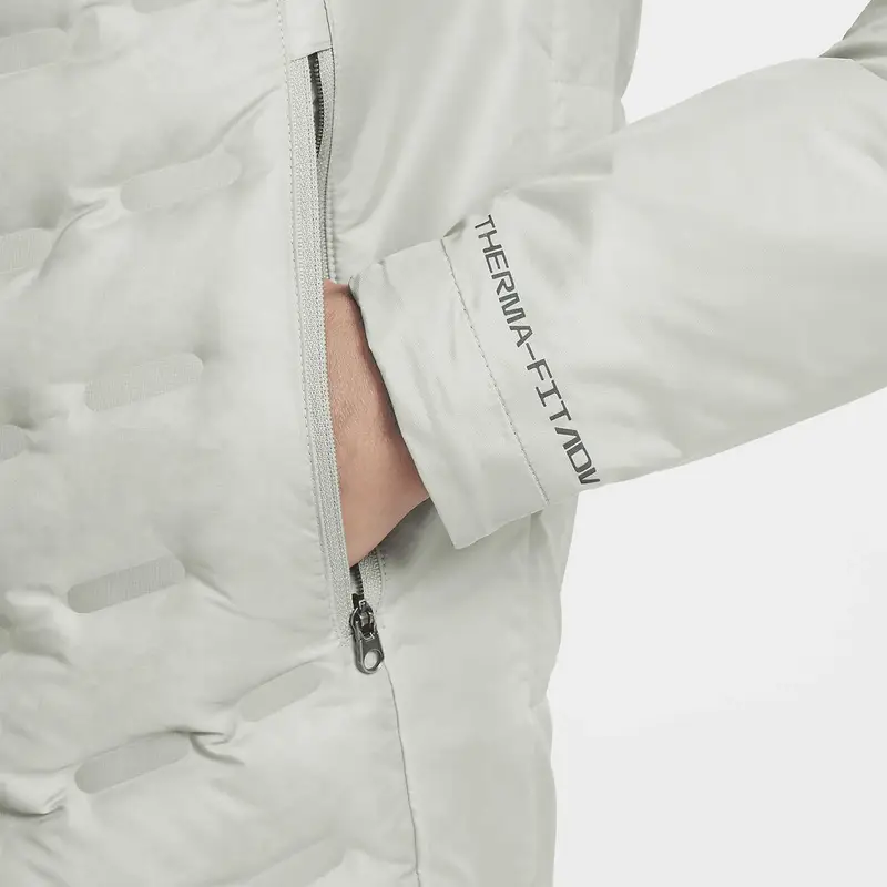 Giacca in piumino Nike alla moda, comoda, morbida, versatile, con colletto alto, da uomo, verde chiaro FB7557-370 M miniatura 3