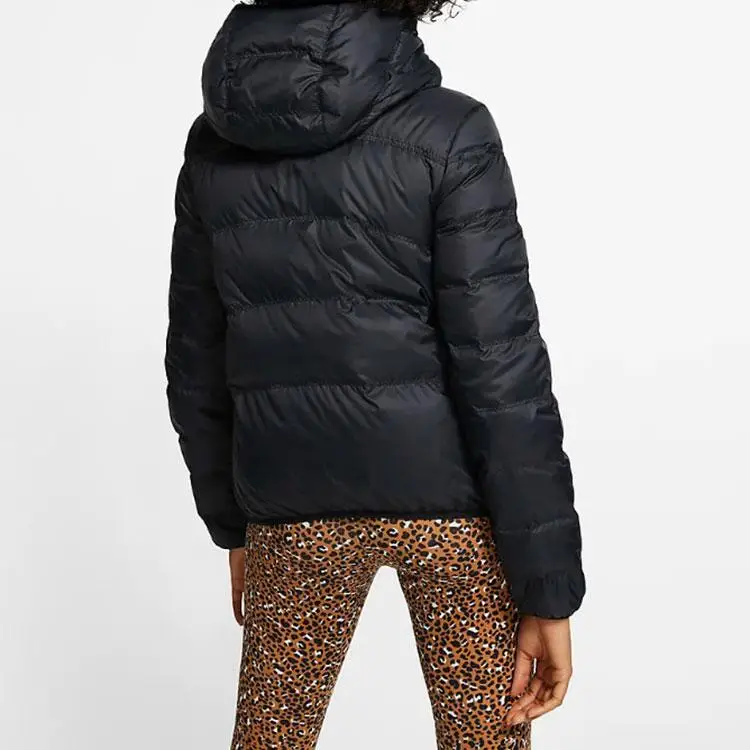 Giacca Invernale da Donna Reversibile con Cappuccio Nike Sportswear Windrunner Imbottita in Piumino Nero 939439-011 M miniatura 2