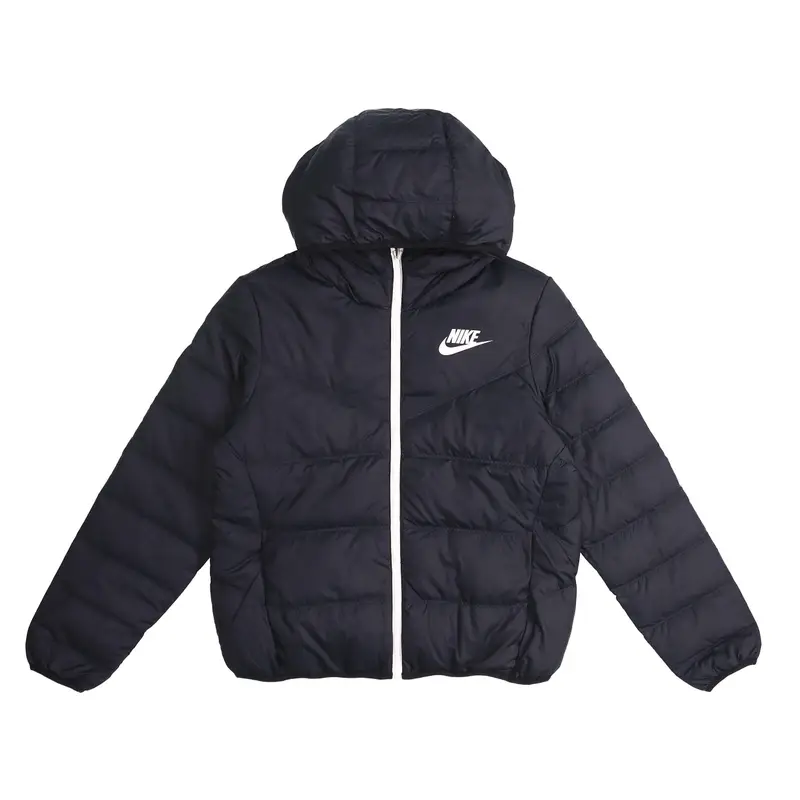 Giacca Invernale da Donna Reversibile con Cappuccio Nike Sportswear Windrunner Imbottita in Piumino Nero 939439-011 M