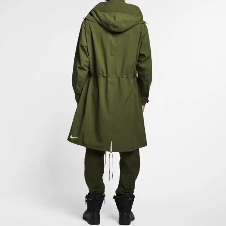 Giacca Lunga con Cappuccio Nike Lab ACG Gore-Tex Uomo Capo Esterno Verde Oliva AQ3516-395 S miniatura 2