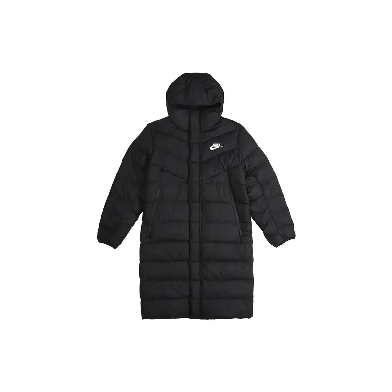 Giacca Lunga Imbottita con Cappuccio Nike Uomo Capispalla Nero AA8854-010 XXL