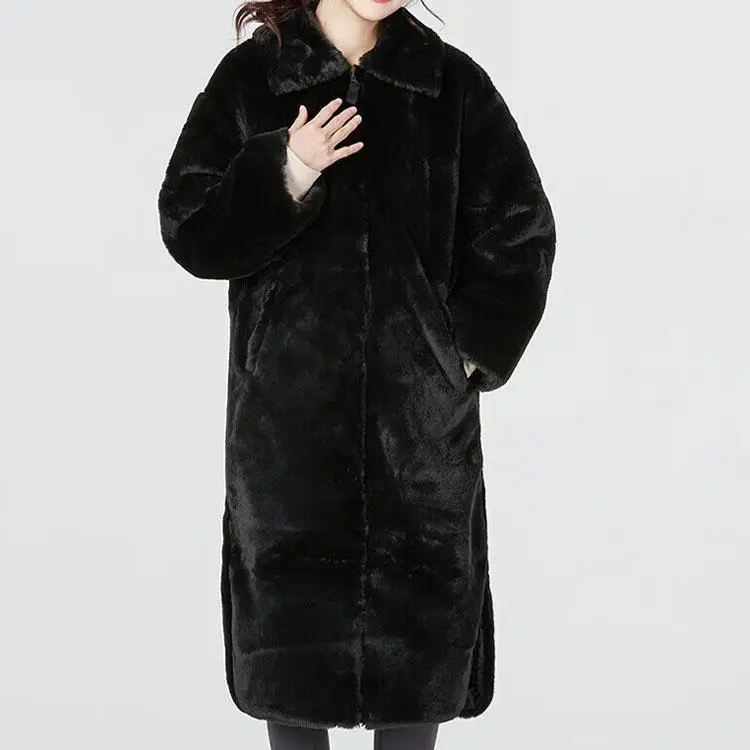 Giacca Lunga in Finta Pelliccia da Donna Nike (Dimensionamento dell Asia) Streetwear da Donna Nera DQ6839-010 M miniatura 3