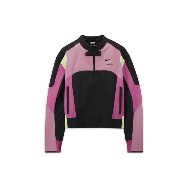 Giacca Moto Nike x Ambush (Dimensionamento dell Asia) Fucsia Attivo/Flamingo Magico/Nero Abbigliamento Streetwear da Donna CW8000-693 XL