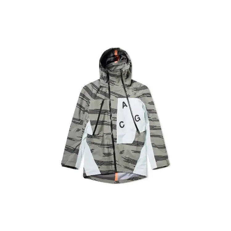 Giacca Nike ACG Alpine con Stampa Integrale Giacca Casual con Cappuccio a Maniche Lunghe Giacca da Uomo Nera 924075-004 M