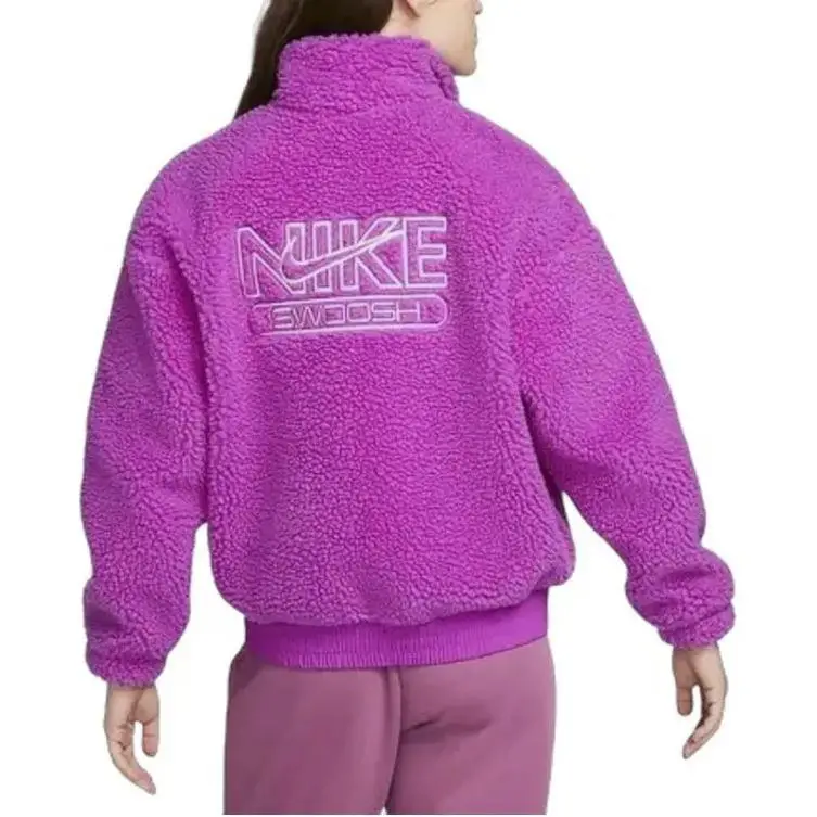 Giacca Nike Confortevole Calda Antivento Resistente Giacca da Donna Rosa DR5629-551 S miniatura 4