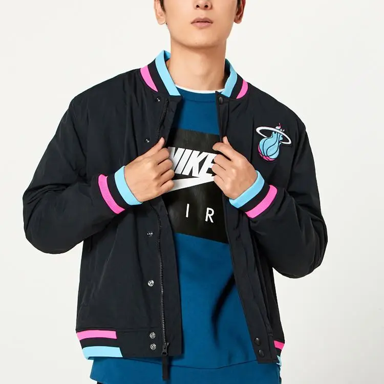 Giacca Nike Nba Miami Heat Uomo Capispalla Nero AH5285-010 XL miniatura 3