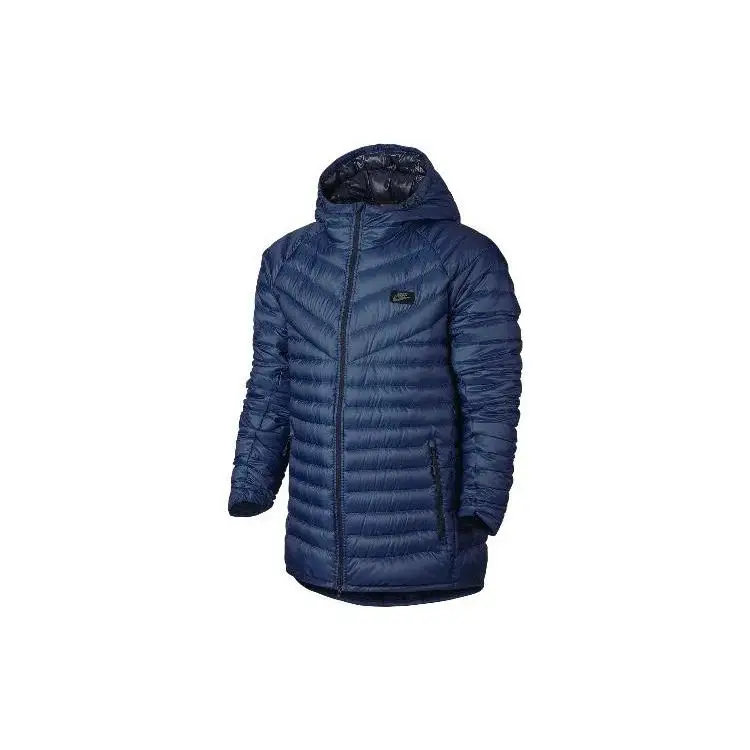 Giacca Piumino Calda con Cappuccio e Zip Serie Sport Lifestyle Nike Uomo Giacche Blu Scuro 943373-423 M