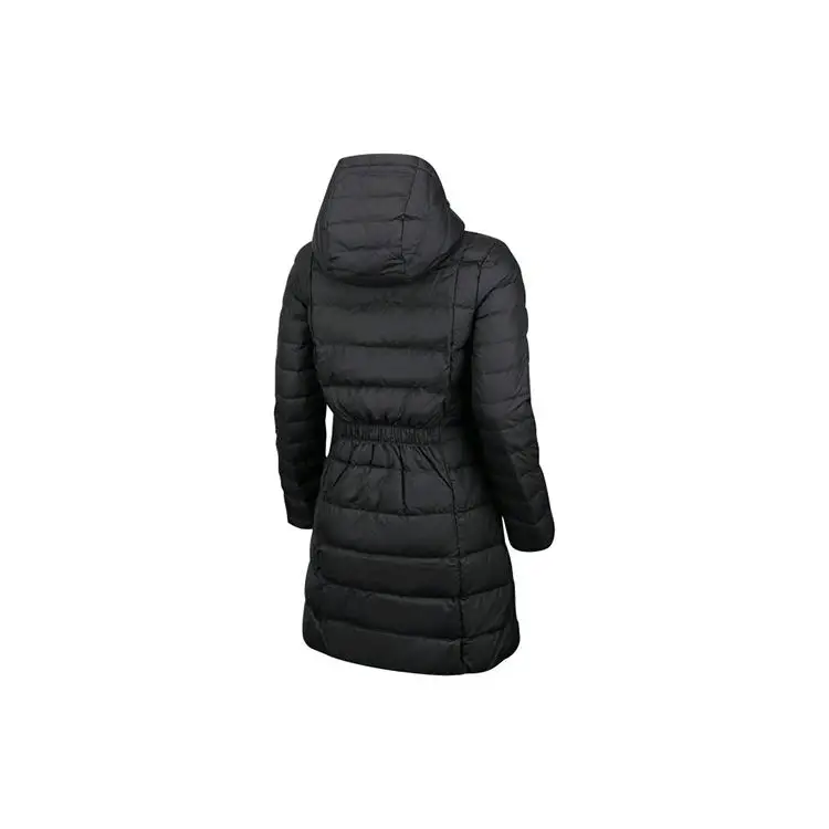Giacca Piumino Calda Media Lunghezza con Cappuccio Stampa Logo Nike Donna Capispalla Nero AJ7428-010 S miniatura 3