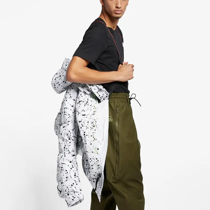 Nike Giacca Piumino Imbottita con Cappuccio Uomo Bianco miniatura 4