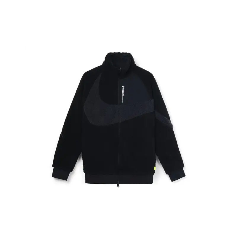 Giacca Reversibile in Pile Nike con Collo Alto e Zip da Uomo Nera FB1910-010 M