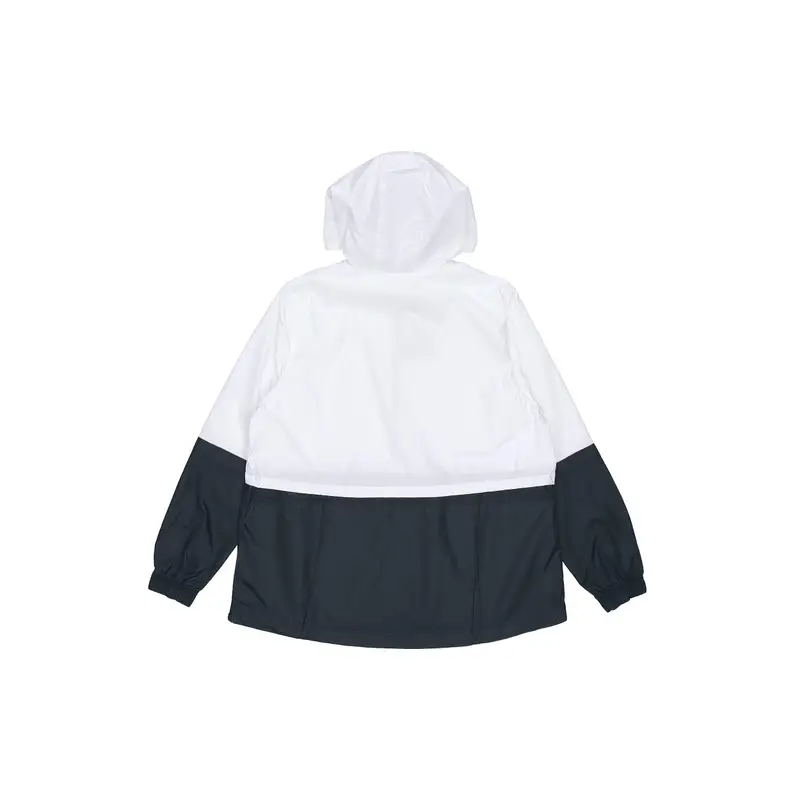 Giacca Sportiva Colorblock Tessuta con Cappuccio Donna Capispalla Nero Bianco AJ2983-102 XS miniatura 2