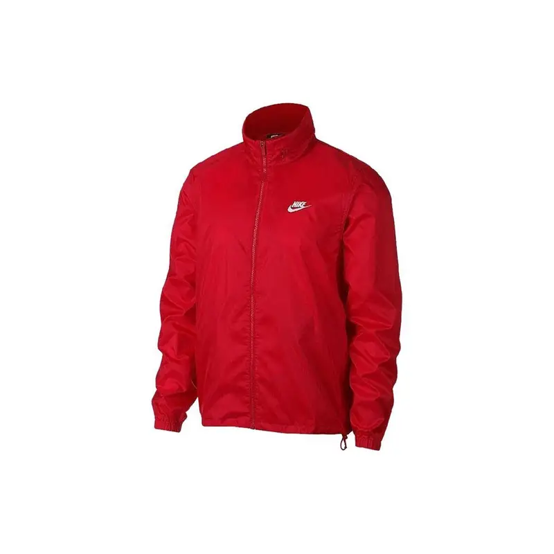 Giacca Sportiva con Zip e Collo Alto con Logo Alfabetico Nike Uomo Giacche Rosso AR2239-657 M