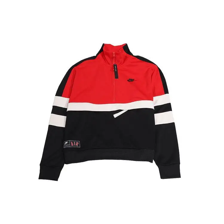 Giacca Sportiva in Maglia Nike Uomo Giacche Nero Rosso AR1840-657 XXL