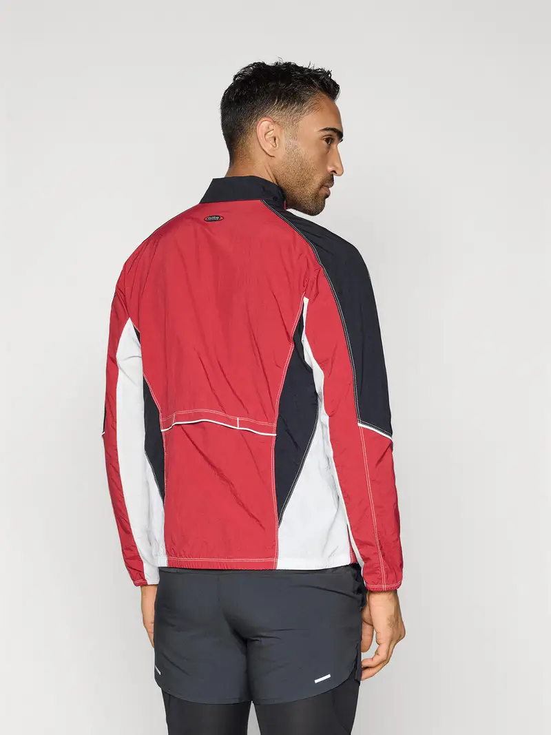 Giacca sportiva rosso arancione / nero / offwhite miniatura 3