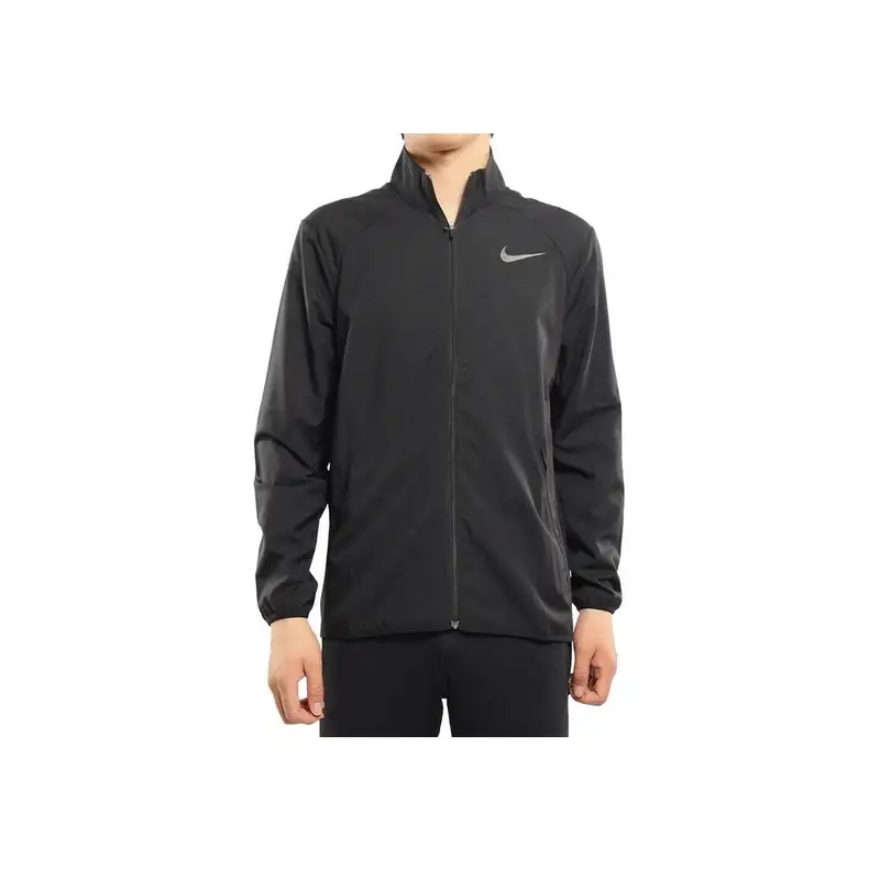 Giacca Sportiva Uomo Nike con Logo Monocolore e Collo Alto Manica Lunga Giacca Nera AJ4460-010 L miniatura 3