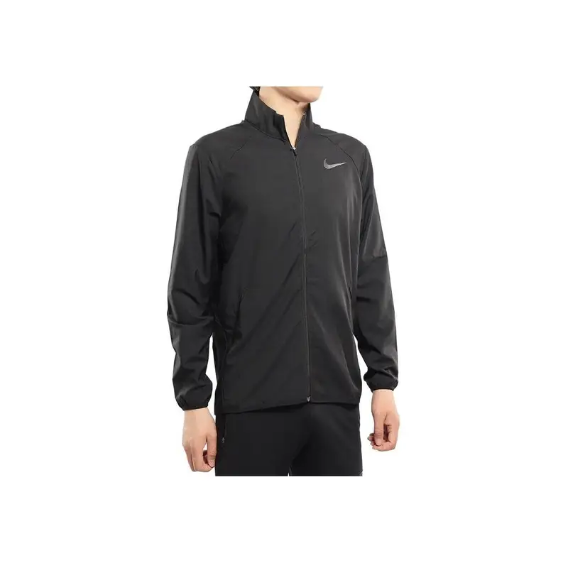 Giacca Sportiva Uomo Nike con Logo Monocolore e Collo Alto Manica Lunga Giacca Nera AJ4460-010 L miniatura 4