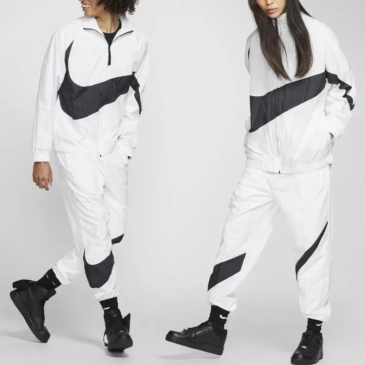 Giacca Statement Tessuta con Grande Swoosh (Dimensionamento dell'Asia) Uomo Bianco Streetwear AR3133-100 XL miniatura 2