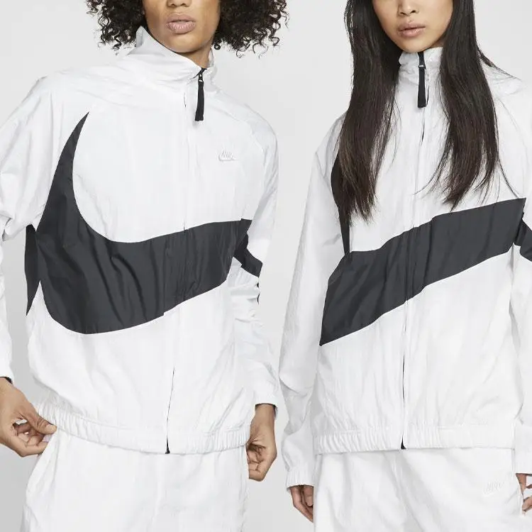 Giacca Statement Tessuta Nike Big Swoosh (Dimensionamento dell Asia) Uomo Bianco Streetwear AR3133-100 S miniatura 3