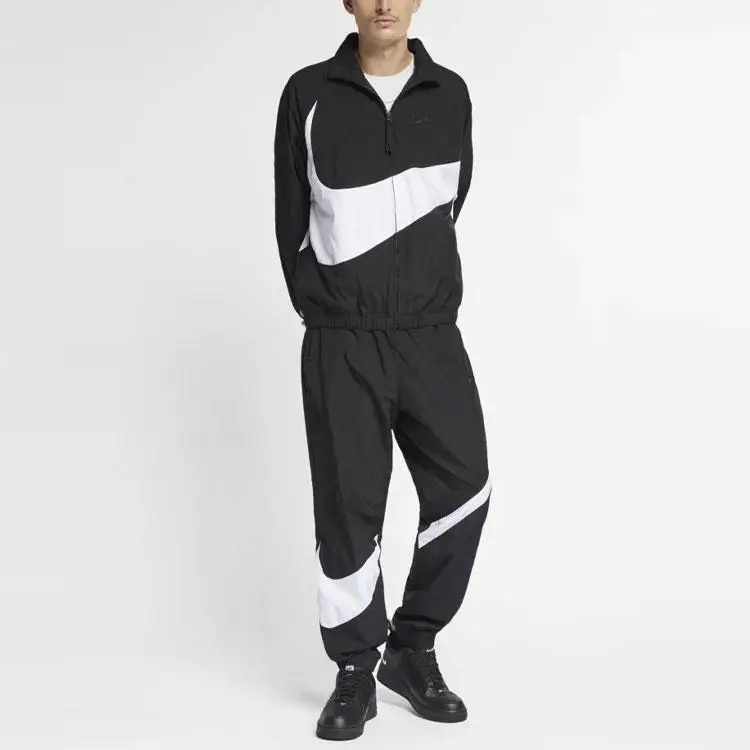 Giacca Statement Tessuta Nike Big Swoosh (Dimensionamento dell Asia) Uomo Streetwear Nero AR3133-010 XXL miniatura 4