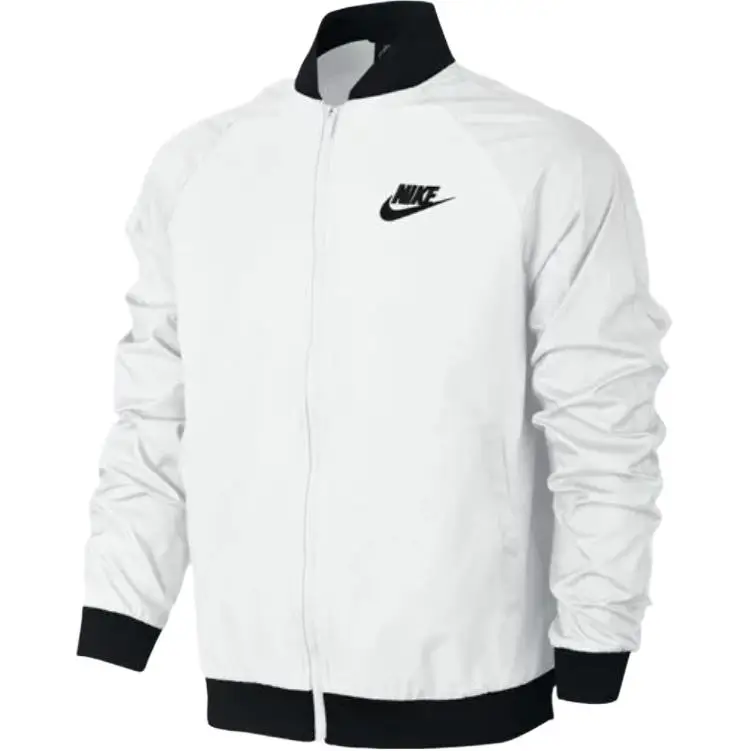 Giacca Uomo Nike Tinta Unita con Stampa Logo e Zip Capispalla Bianco 832225-100 XL