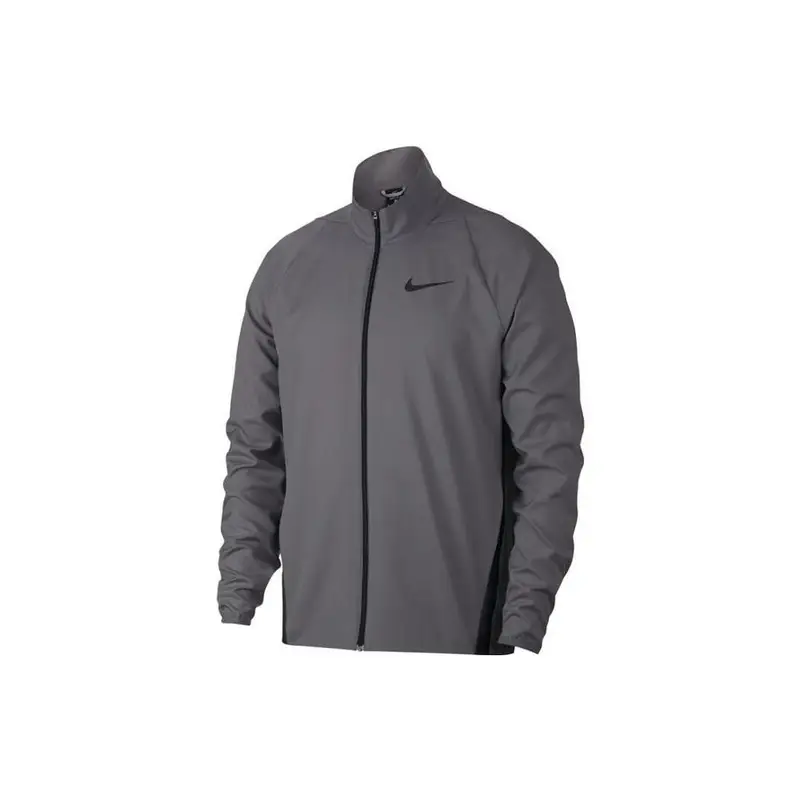 Giacca Uomo Nike Tinta Unita con Stampa Logo Zip Manica Lunga Giacche Grigio 928011-036 M