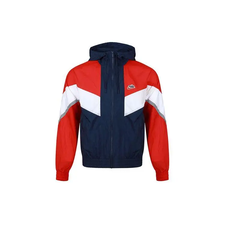 Giacche Uomo Antivento Riflettente con Cappuccio Nike Sportswear Windrunner+ Rosso CZ0782-410 XL