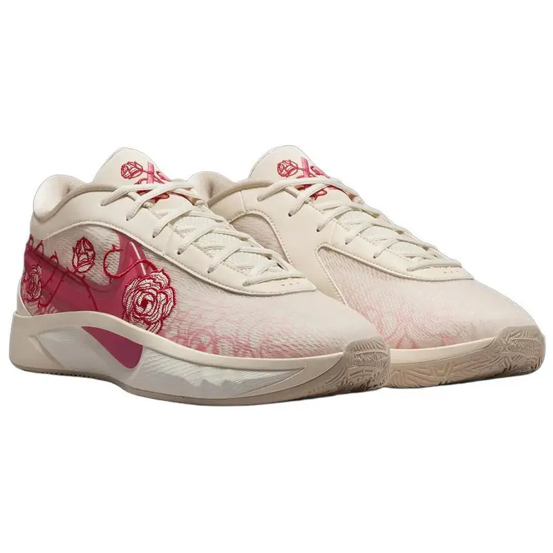 Giannis Freak 6 NRG EP Rose Uomo Sneakers Crema Latte di Cocco Rosa Aster FV1294-100 46 miniatura 3