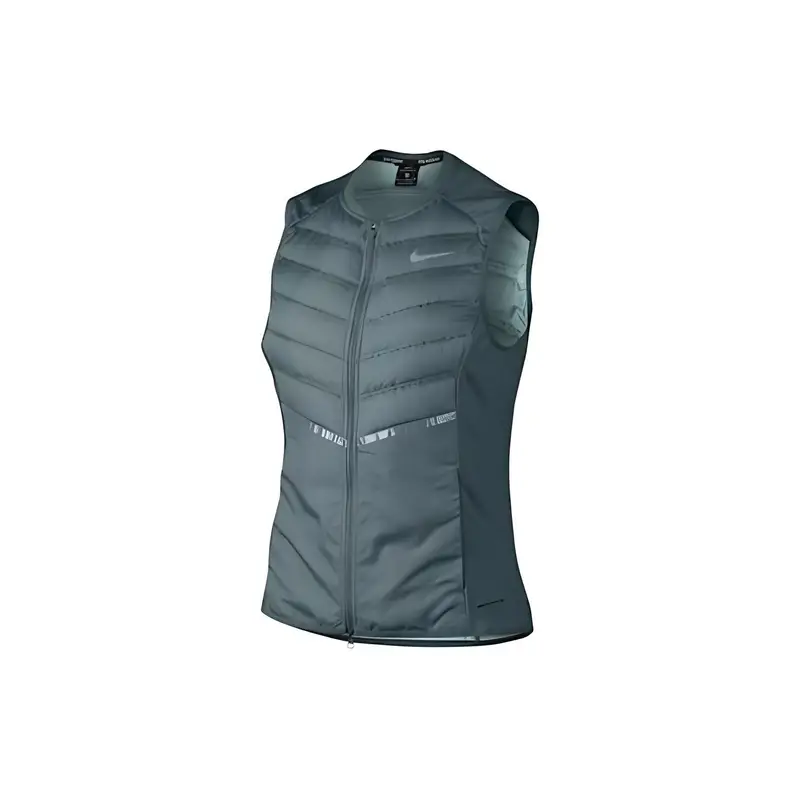 Gilet casual senza maniche con zip Nike Aeroloft a tinta unita da donna, verde 799850-393 M
