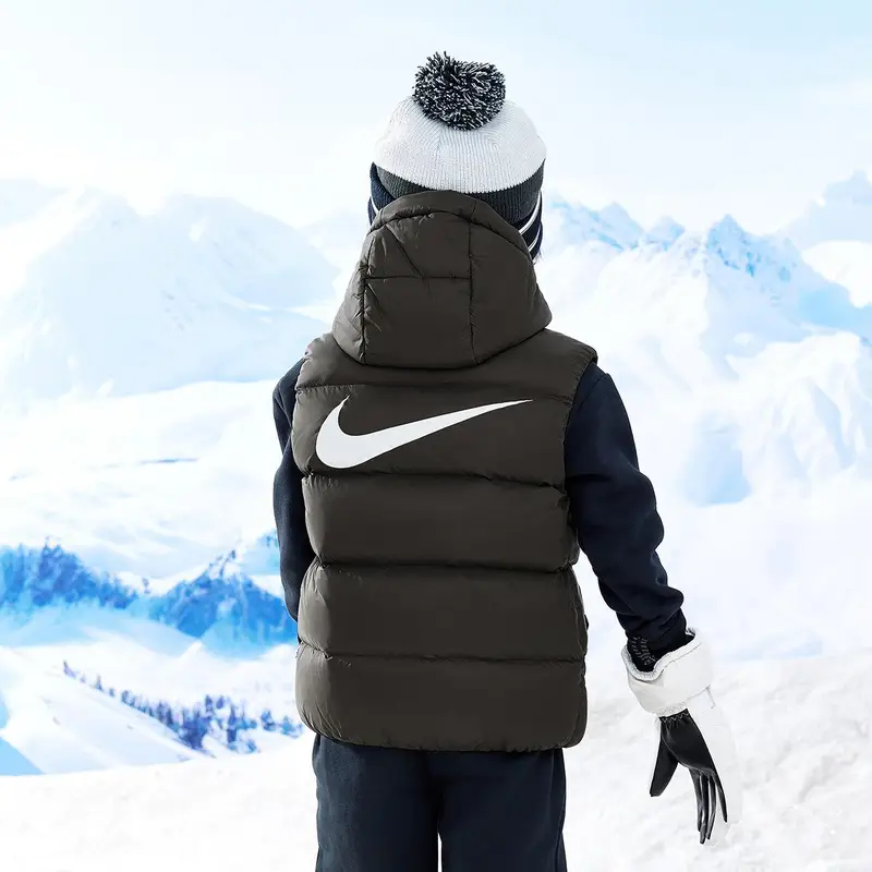 Gilet Nike con Logo Cappuccio Comfort Bambini Gilet Kalamata-Verde NY2342011GS-002 L miniatura 4
