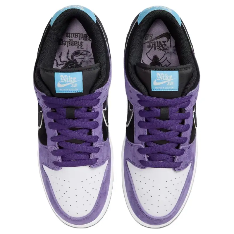Hayley Wilson x Nike Dunk Low SB Court Purple Sneakers Unisex Bianco Nero Lagoon-Pulse HJ0513-500 40 5 miniatura 3