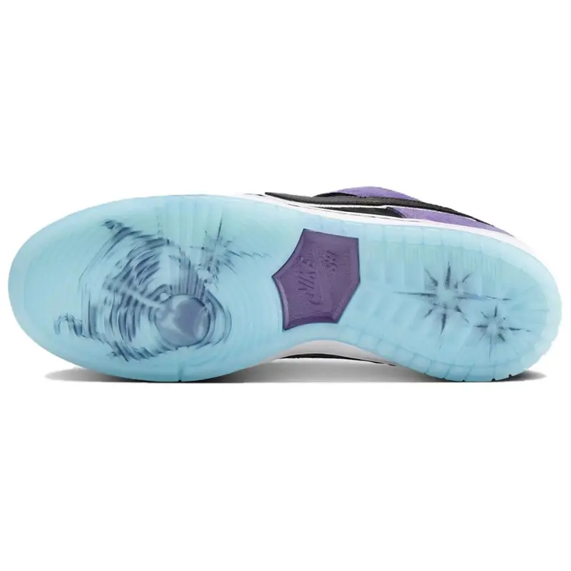 Hayley Wilson x Nike Dunk Low SB Court Purple Sneakers Unisex Bianco Nero Lagoon-Pulse HJ0513-500 45 miniatura 4