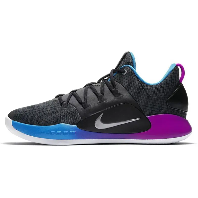 Hyperdunk X Low Basketball Shoes Unisex Sneakers Black Blue Purple AR0464-004 42.5