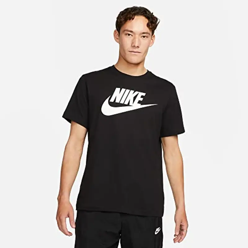 Nike Icon Futura, Sportswear Men S Tshirt Donna, Nero (Black/White), M