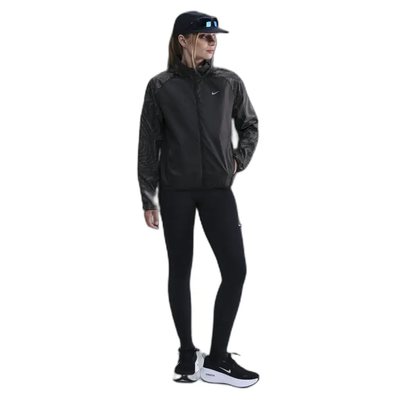 Impermeabile da donna Nike Tempo Flash Noir