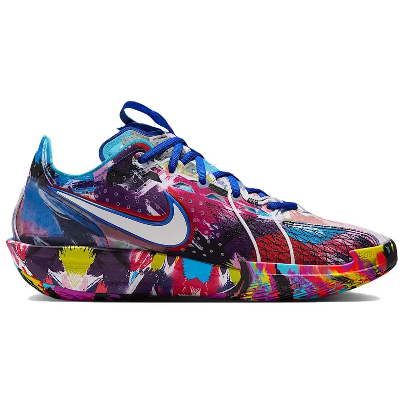 Jewell Loyd x Nike Air Zoom GT Cut 3 EP Paint Sneakers Unisex Multicolor Bianco Blu Baltico IF2522-100 miniatura 3