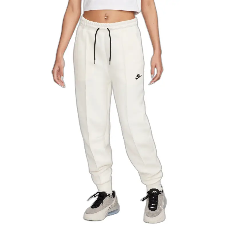 Joggers a vita media da donna Nike Tech Fleece Blanc